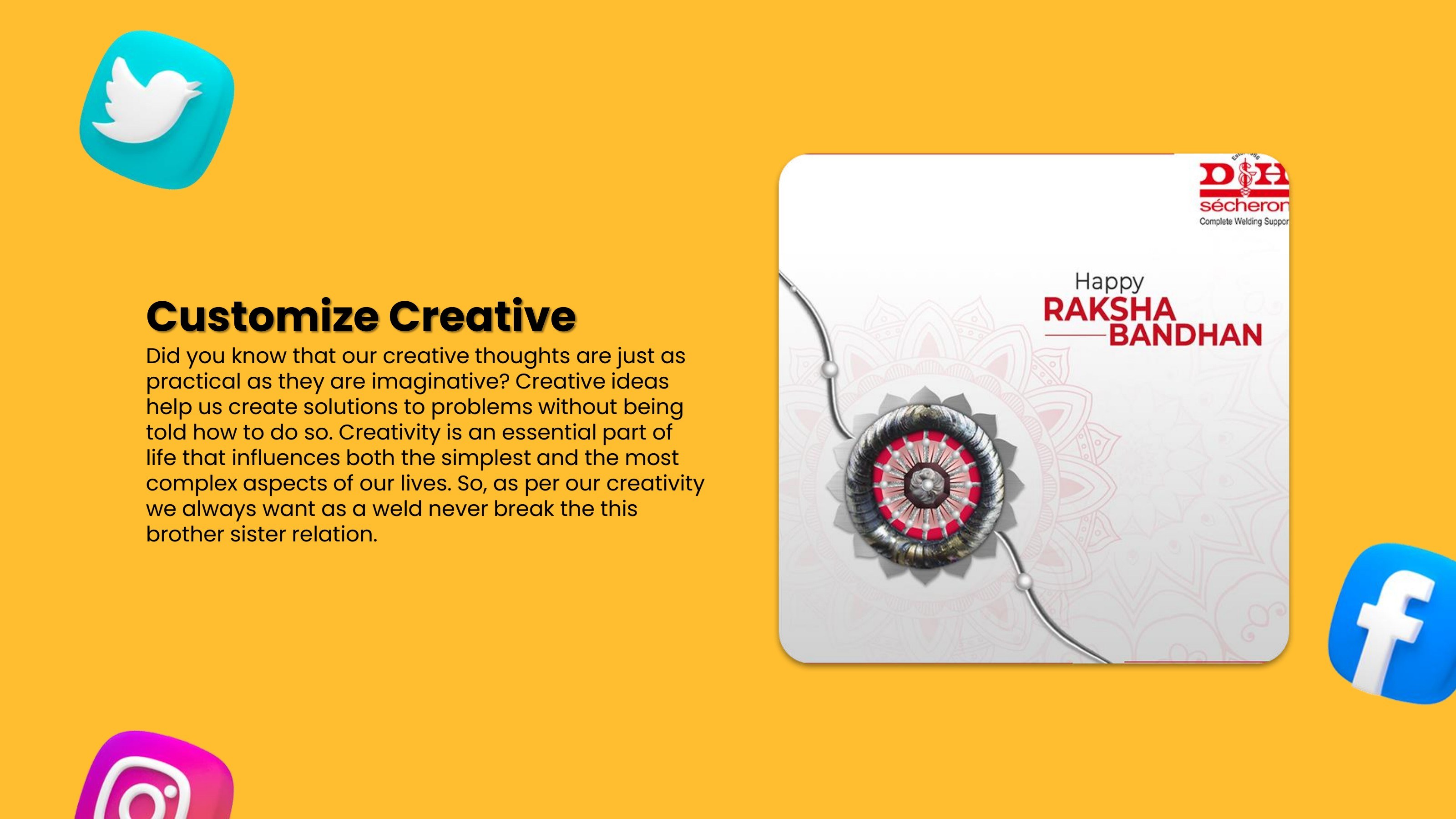 D&H Sécheron — Raksha Bandhan Custom Creative